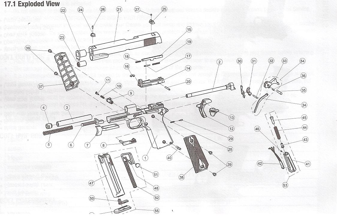 Кольт 1911 we взрыв схема